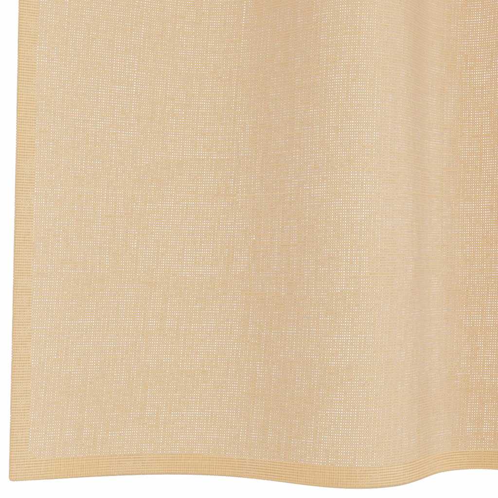 vidaXL Perdele Voile cu buzunare pentru bare 2 buc Nisip