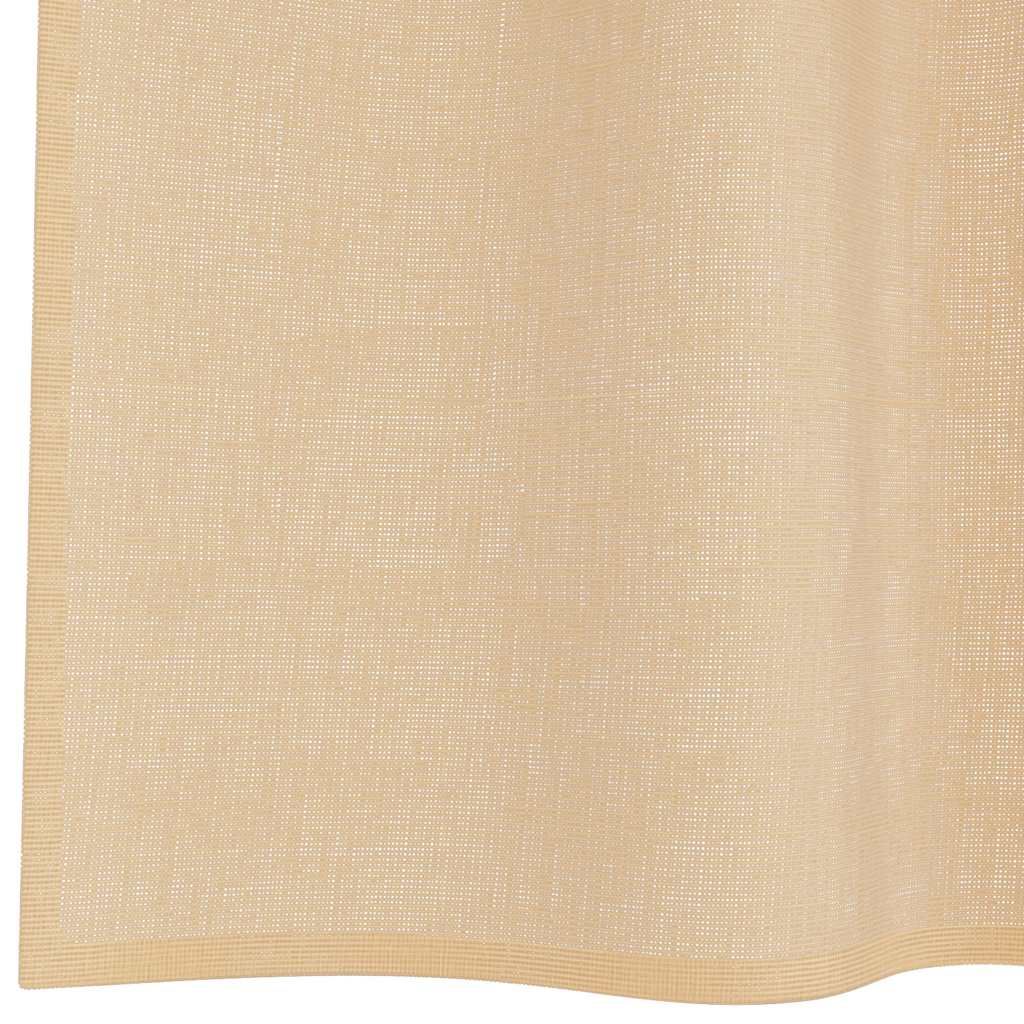 vidaXL Perdele Voile cu buzunare pentru bare 2 buc Nisip