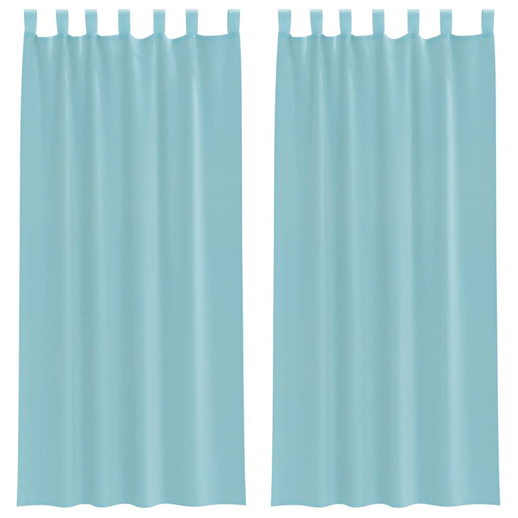 vidaXL Perdele Voile cu buzunare pentru bare 2 buc Turcoaz vidaXL Perdele Voile cu buzunare pentru bare 2 buc Turcoaz