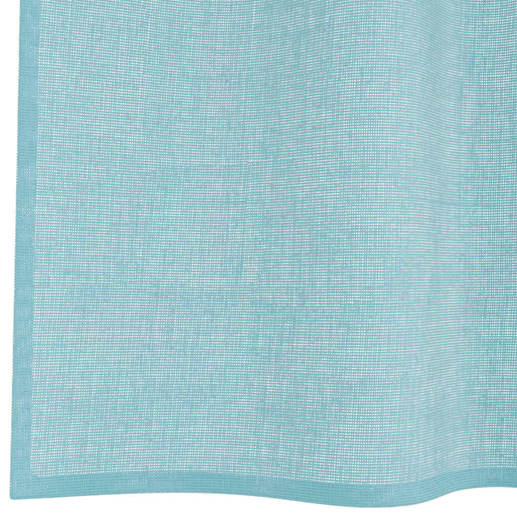 vidaXL Perdele Voile cu buzunare pentru bare 2 buc Turcoaz vidaXL Perdele Voile cu buzunare pentru bare 2 buc Turcoaz
