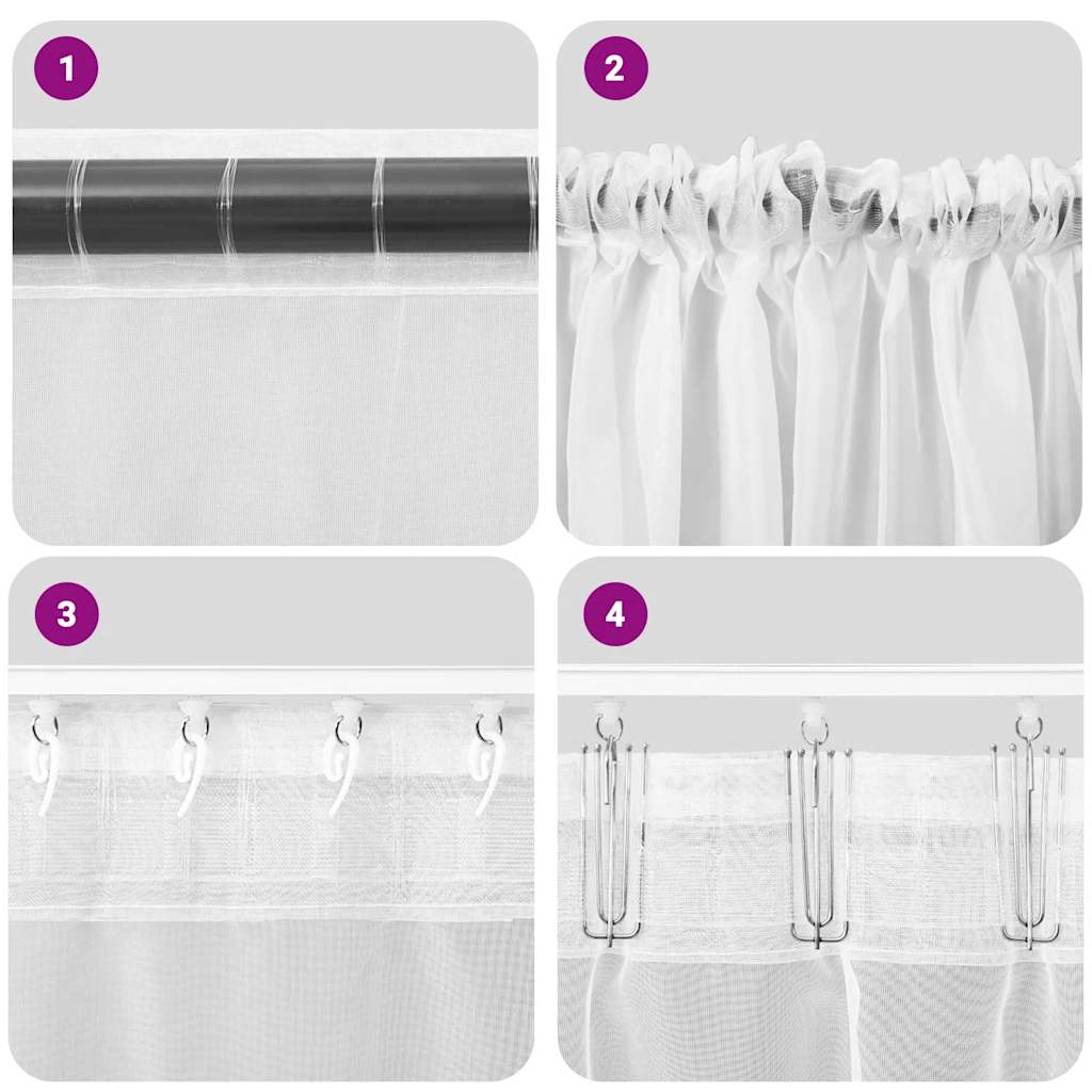 vidaXL Perdele Voile cu buzunare pentru bare 2 buc Turcoaz vidaXL Perdele Voile cu buzunare pentru bare 2 buc Turcoaz