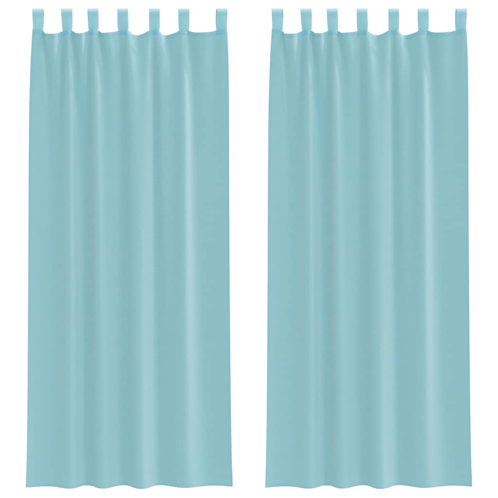 vidaXL Perdele Voile cu buzunare pentru bare 2 buc Turcoaz vidaXL Perdele Voile cu buzunare pentru bare 2 buc Turcoaz