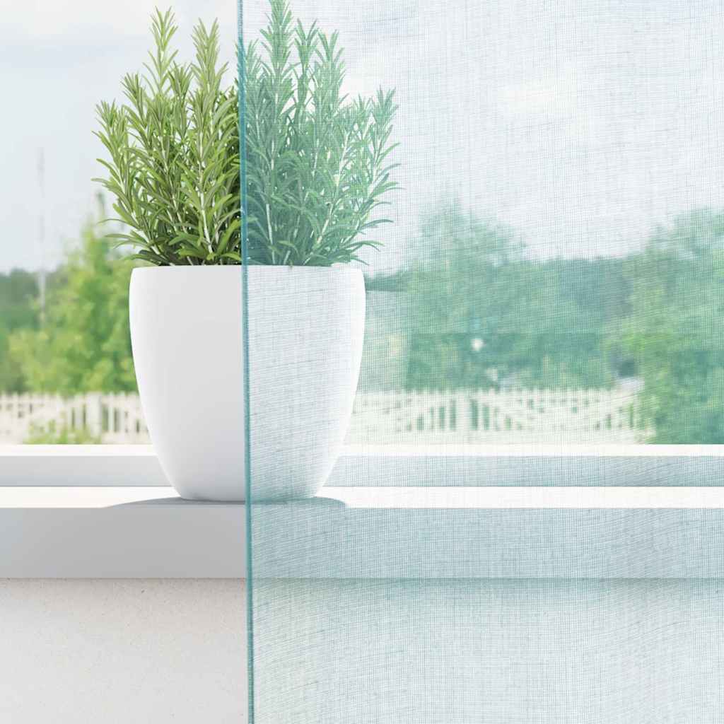vidaXL Perdele Voile cu buzunare pentru bare 2 buc Turcoaz vidaXL Perdele Voile cu buzunare pentru bare 2 buc Turcoaz