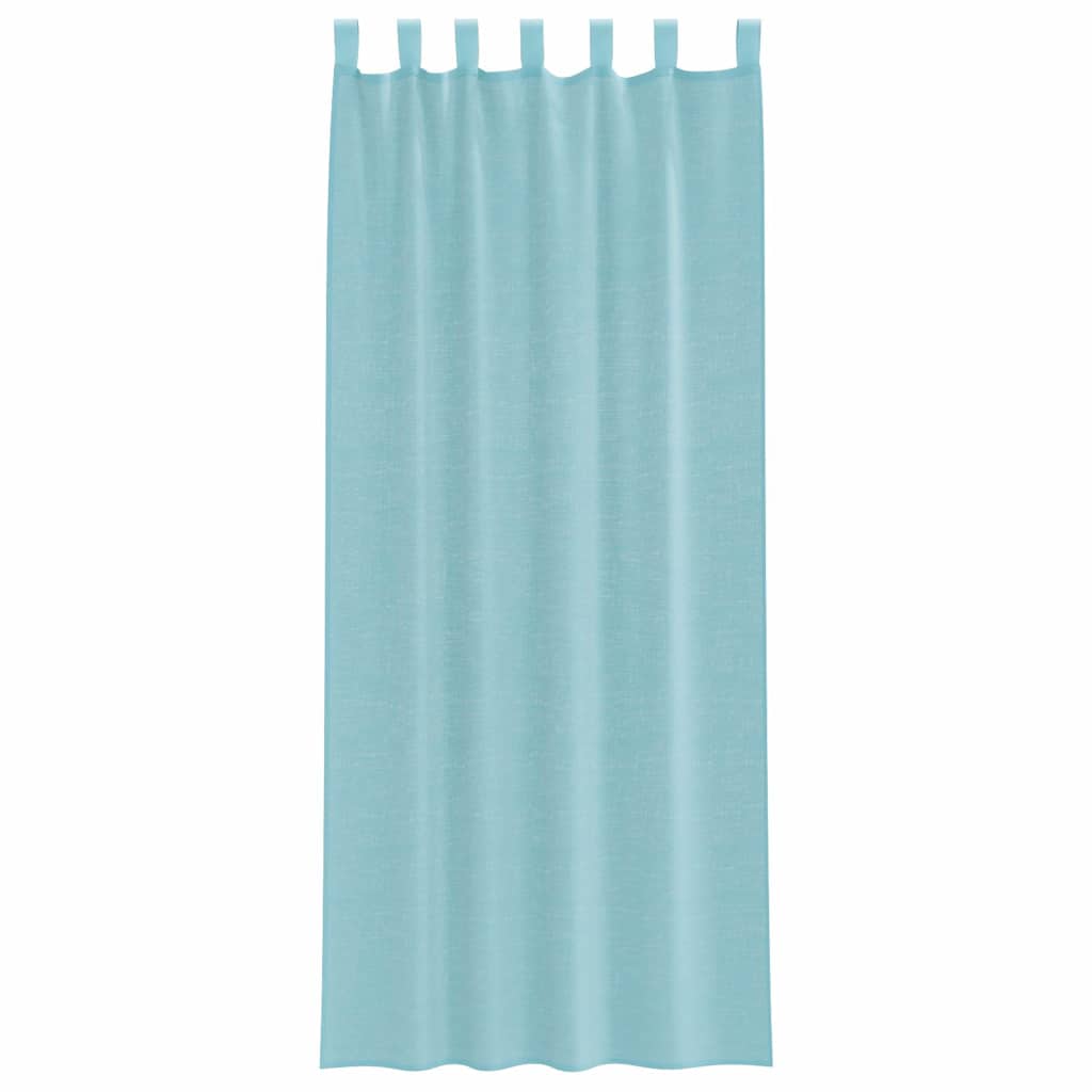 vidaXL Perdele Voile cu buzunare pentru bare 2 buc Turcoaz vidaXL Perdele Voile cu buzunare pentru bare 2 buc Turcoaz