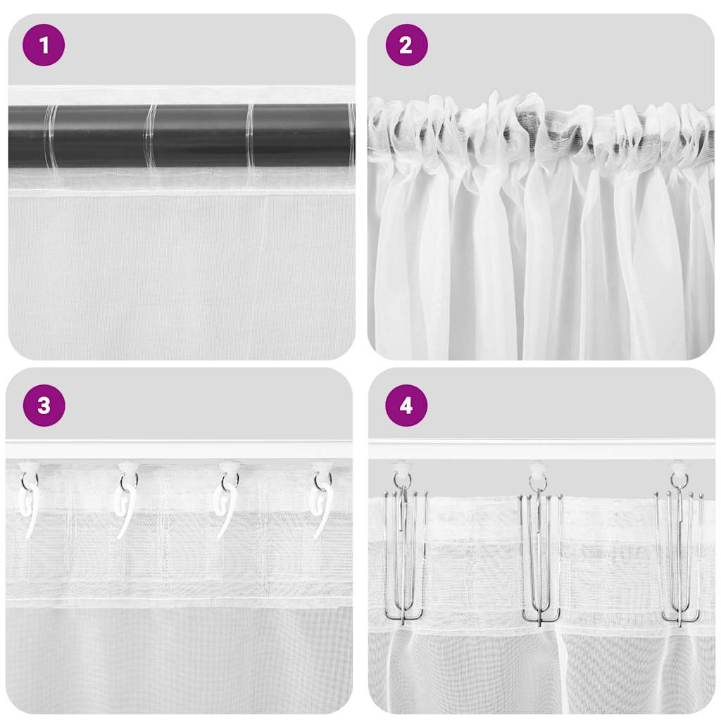 vidaXL Perdele Voile cu buzunare pentru bare 2 buc Turcoaz vidaXL Perdele Voile cu buzunare pentru bare 2 buc Turcoaz