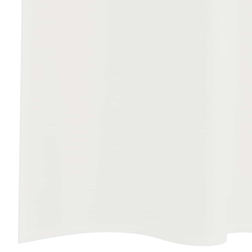 vidaXL Perdele Voile cu buzunare pentru bare 2 buc Alb