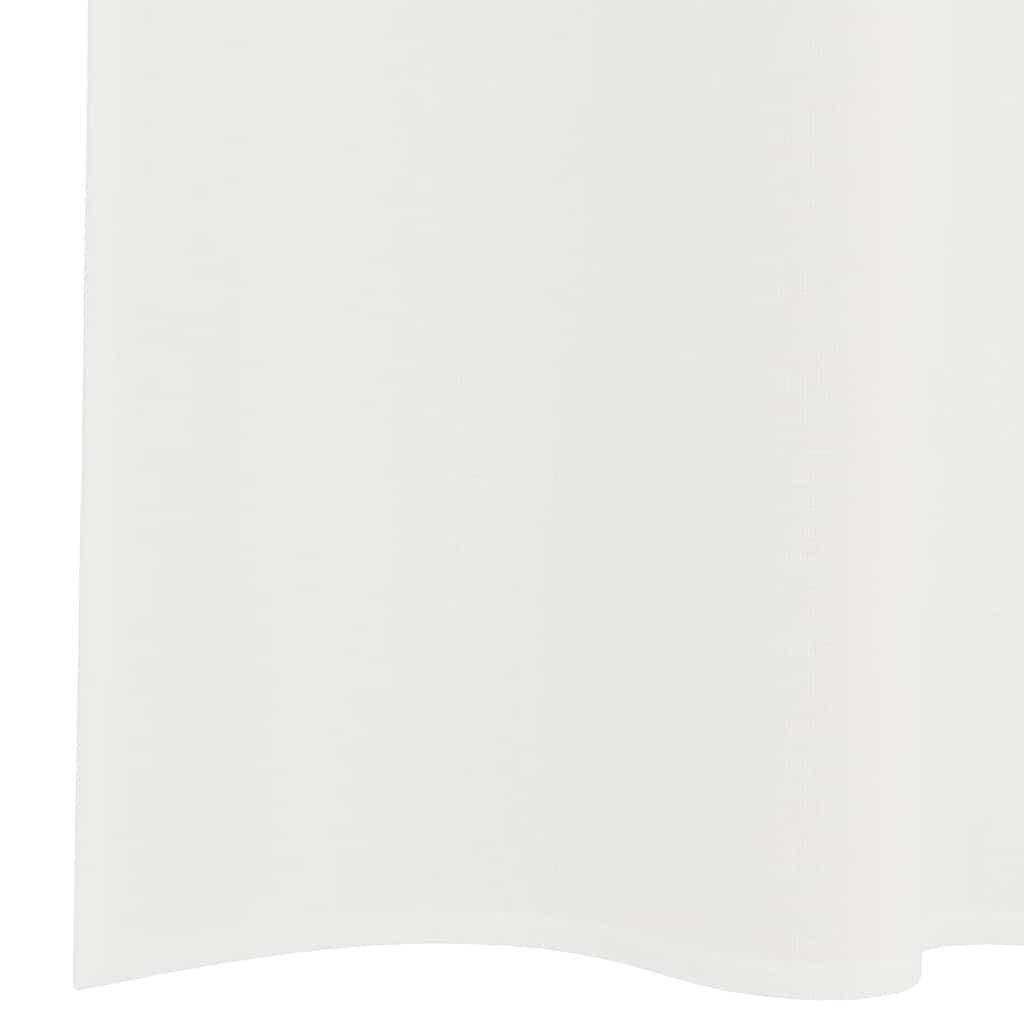 vidaXL Perdele Voile cu buzunare pentru bare 2 buc Alb