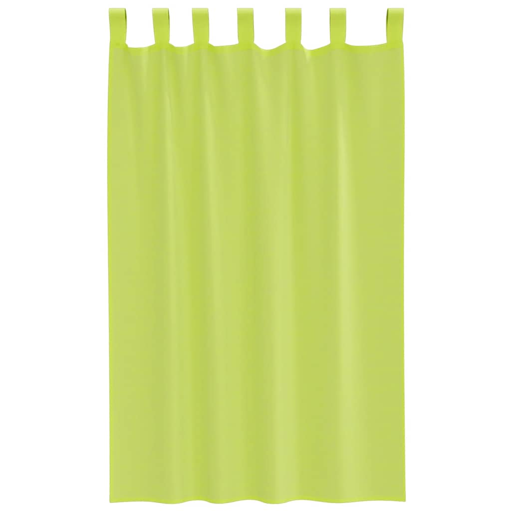 vidaXL Perdele din voile cu tablă 2 buc Verde măr