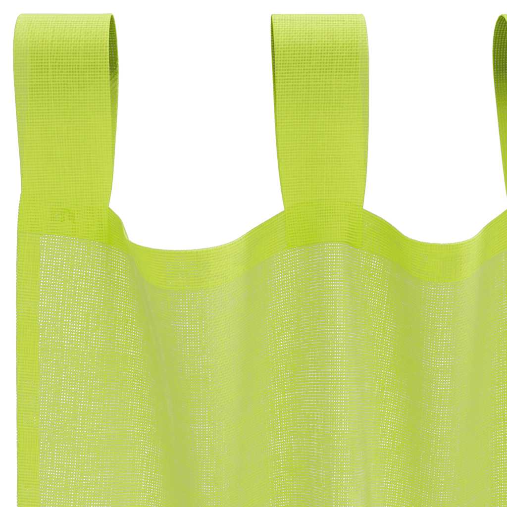 vidaXL Perdele din voile cu tablă 2 buc Verde măr