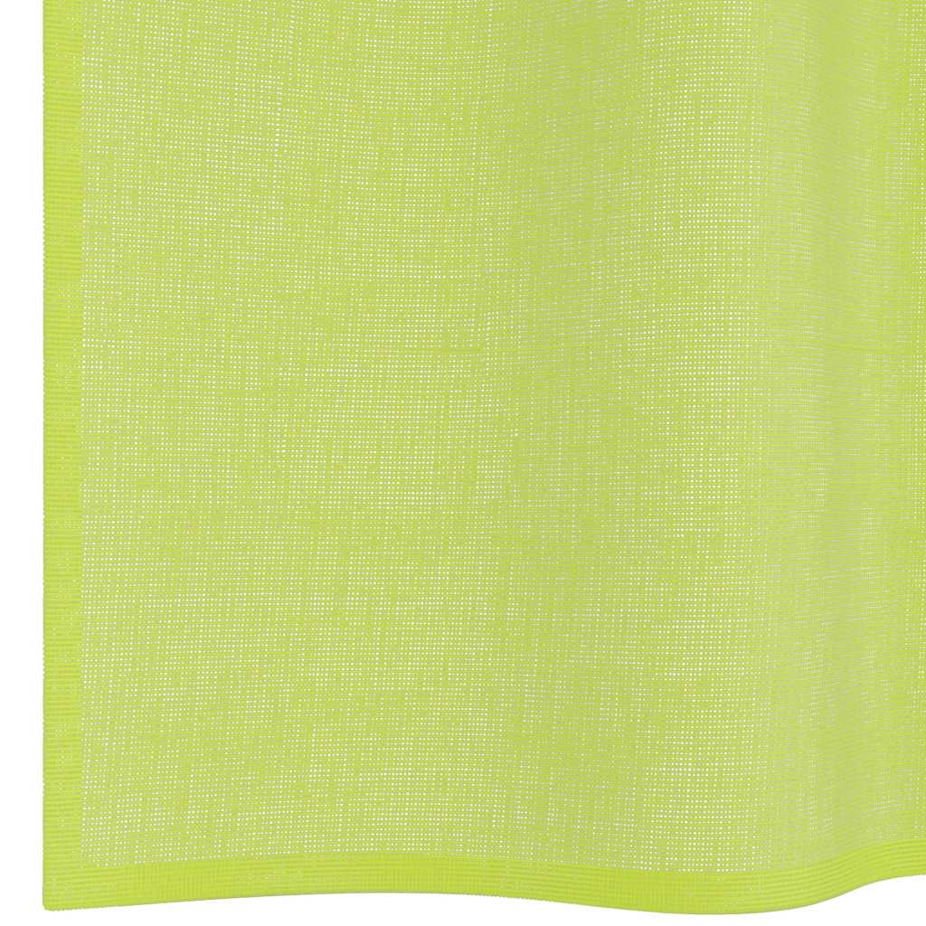 vidaXL Perdele din voile cu tablă 2 buc Verde măr