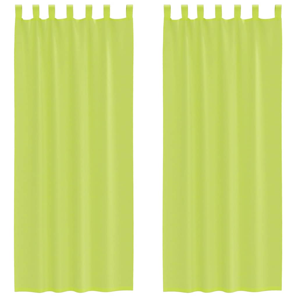 vidaXL Perdele din voile cu tablă 2 buc Verde măr