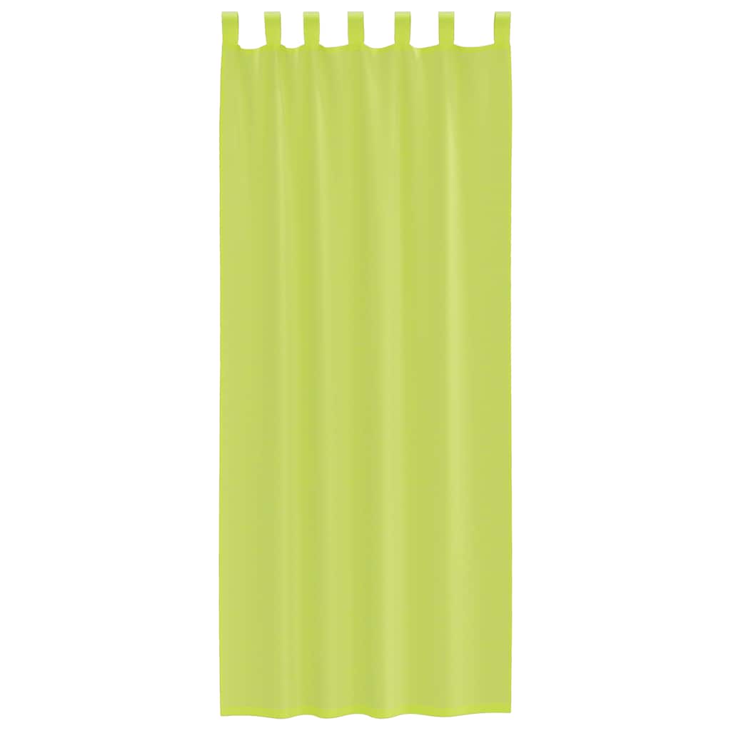 vidaXL Perdele din voile cu tablă 2 buc Verde măr