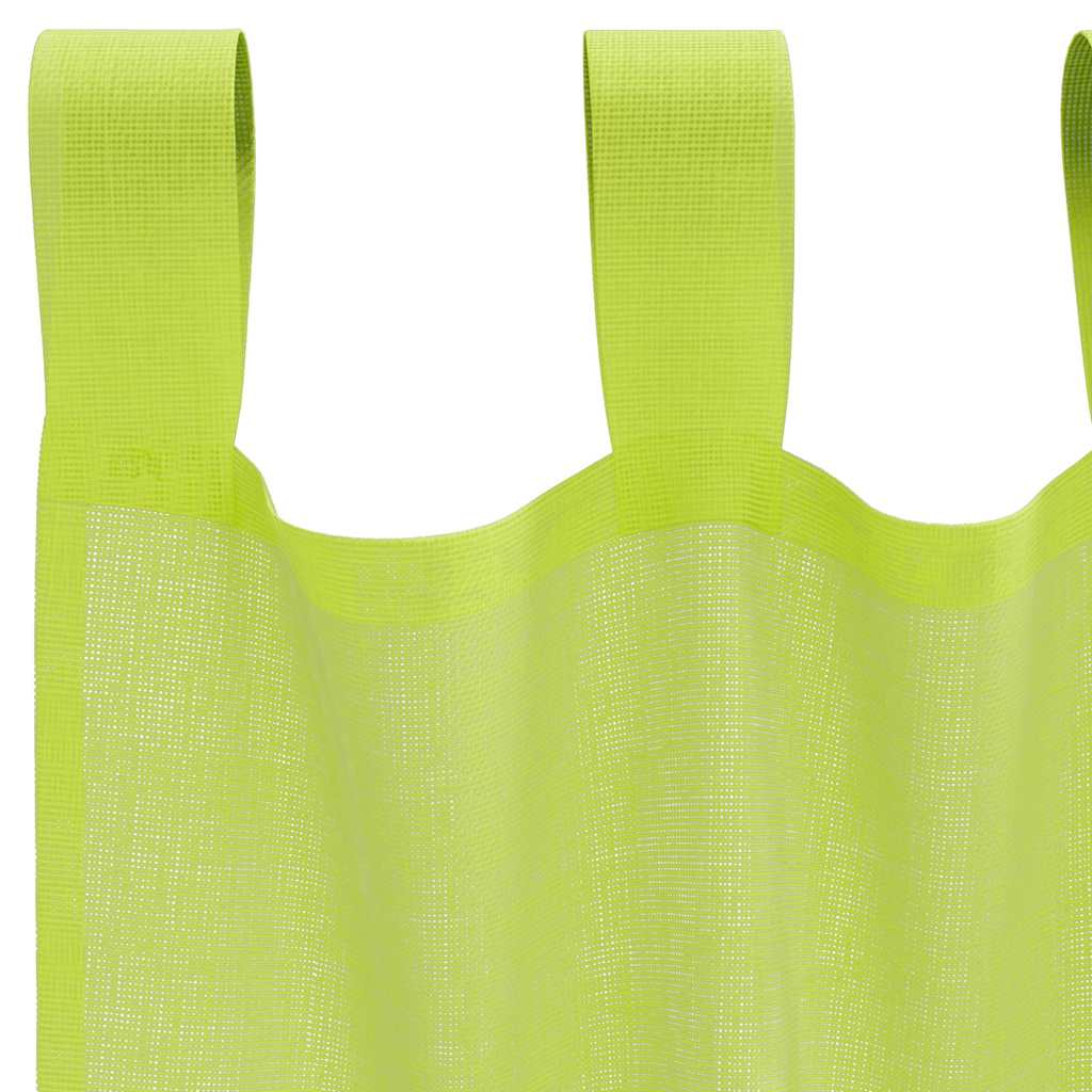 vidaXL Perdele din voile cu tablă 2 buc Verde măr