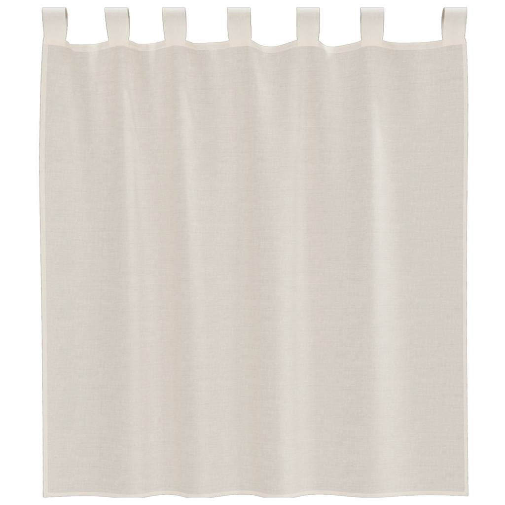 vidaXL Perdele din voile cu tablă 2 buc crem