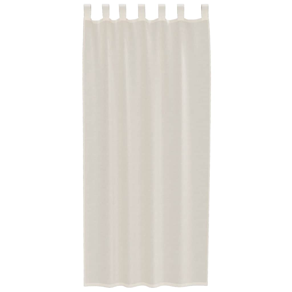 vidaXL Perdele din voile cu tablă 2 buc crem vidaXL Perdele din voile cu tablă 2 buc crem