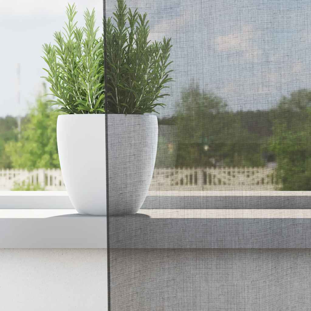 vidaXL Perdele voal cu bucle 2 buc Gri închis 140x225 cm vidaXL Perdele voal cu bucle 2 buc Gri închis 140x225 cm