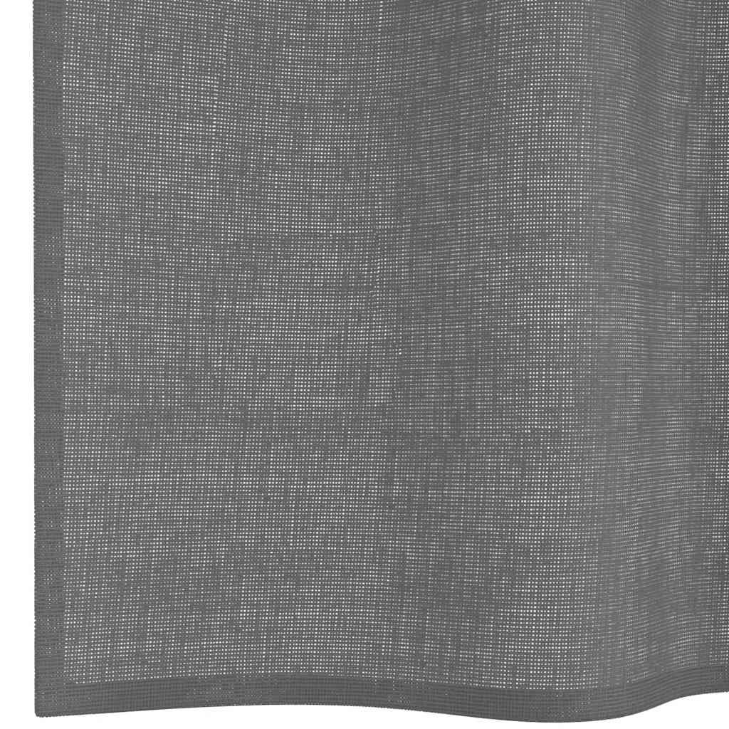 vidaXL Perdele voal cu bucle 2 buc Gri închis 140x225 cm vidaXL Perdele voal cu bucle 2 buc Gri închis 140x225 cm