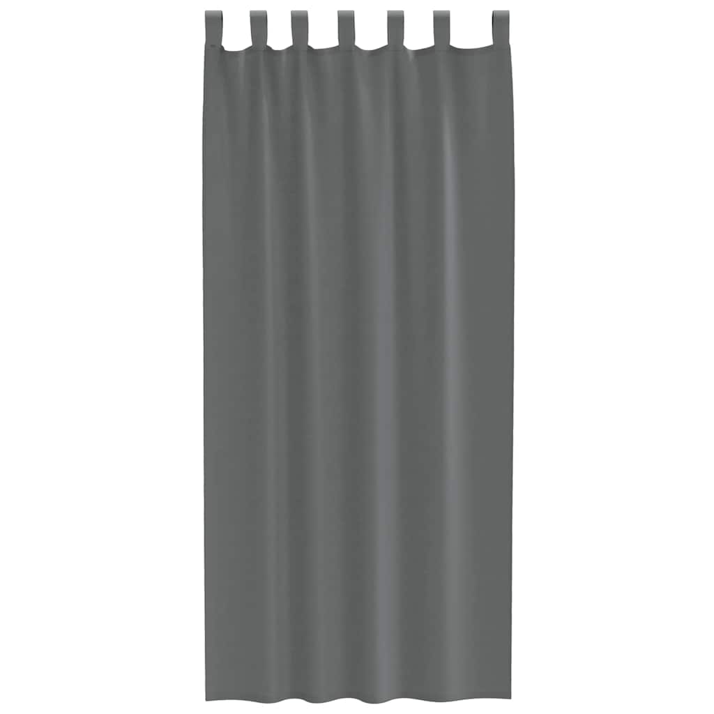vidaXL Perdele voal cu bucle 2 buc Gri închis 140x245 cm