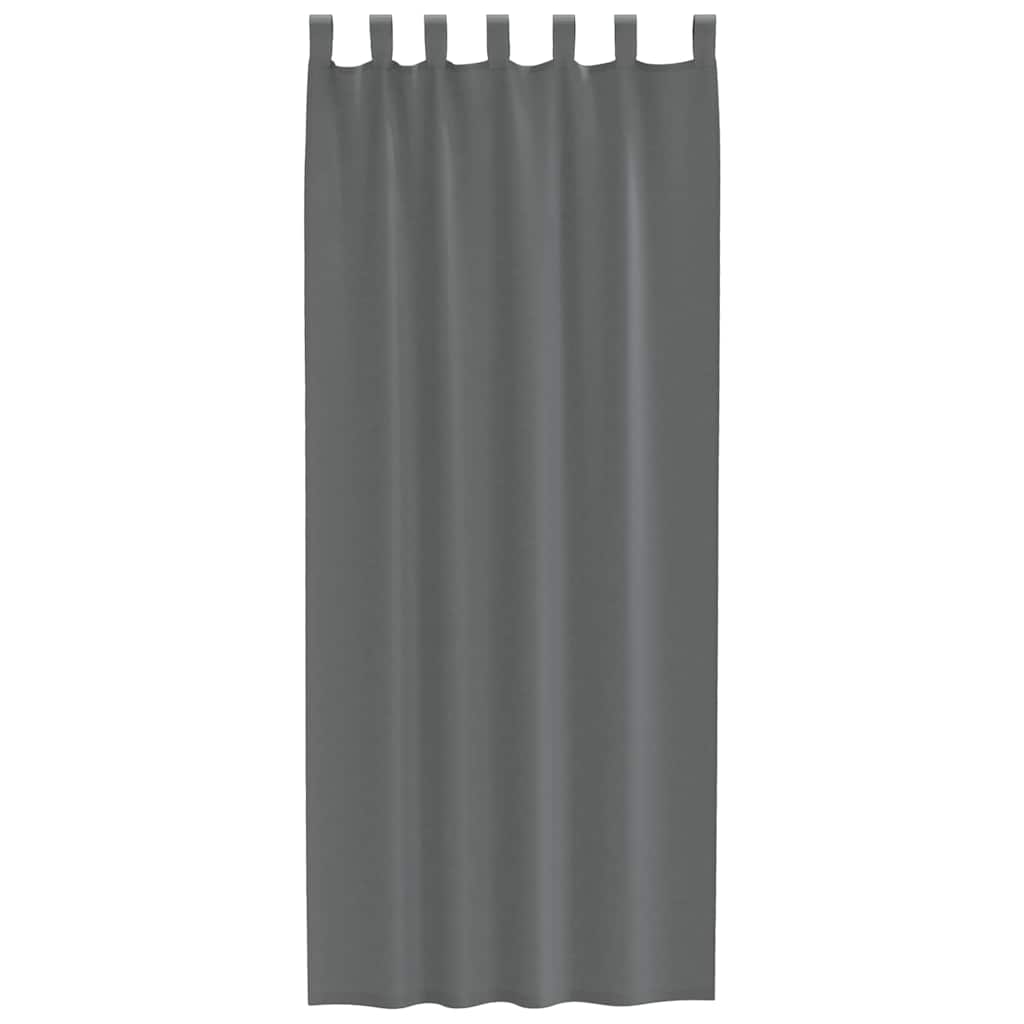 vidaXL Perdele Voile cu Bucle 2 buc Gri Inchis 140x260 cm vidaXL Perdele Voile cu Bucle 2 buc Gri Inchis 140x260 cm