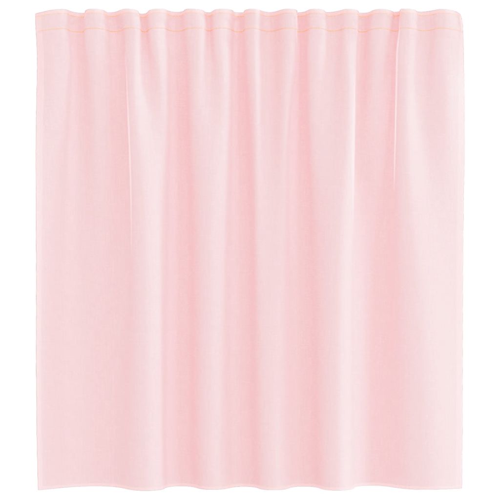 vidaXL Perdele voal cu bucle 2 buc Roz deschis 140x140 cm