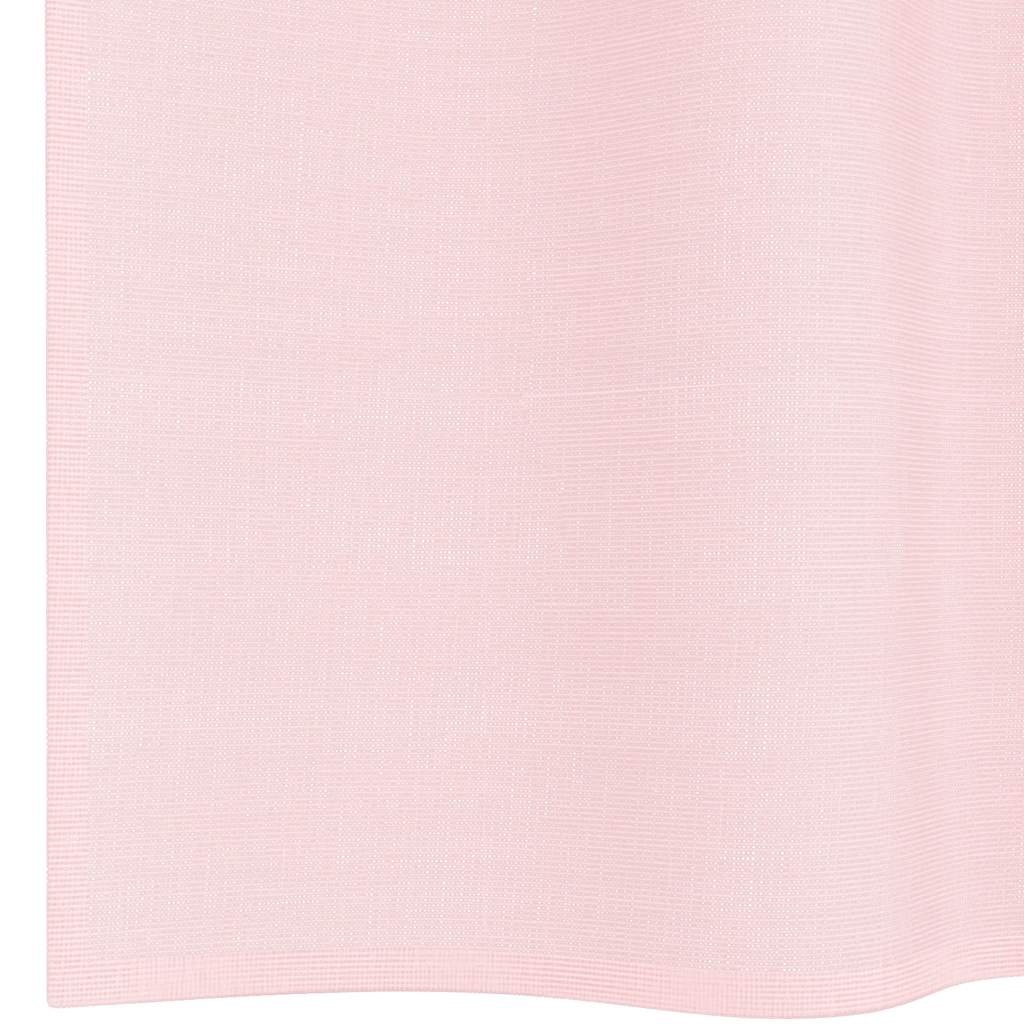 vidaXL Perdele voal cu bucle 2 buc Roz deschis 140x140 cm