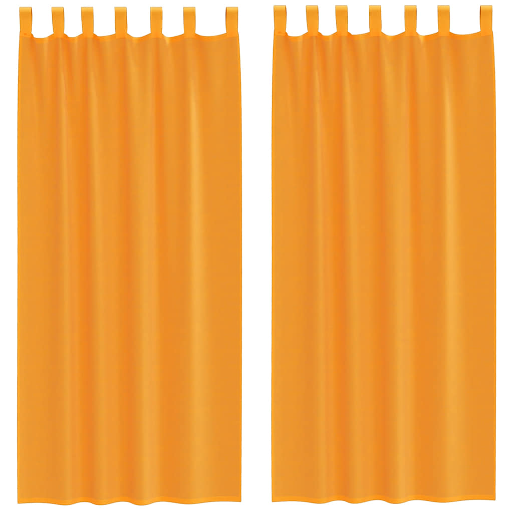 vidaXL Perdele Voile cu Bucle 2 buc Portocaliu 140x225 cm vidaXL Perdele Voile cu Bucle 2 buc Portocaliu 140x225 cm