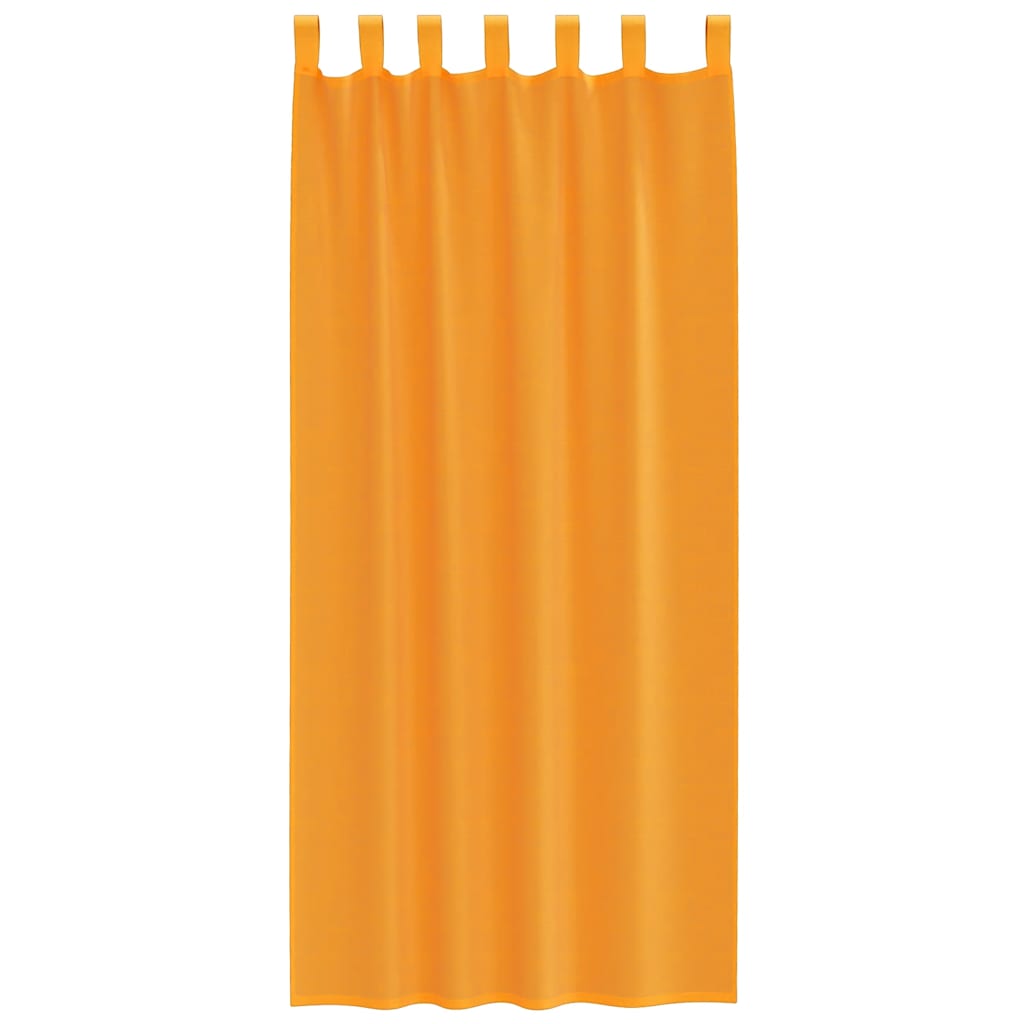 vidaXL Perdele Voile cu Bucle 2 buc Portocaliu 140x225 cm vidaXL Perdele Voile cu Bucle 2 buc Portocaliu 140x225 cm