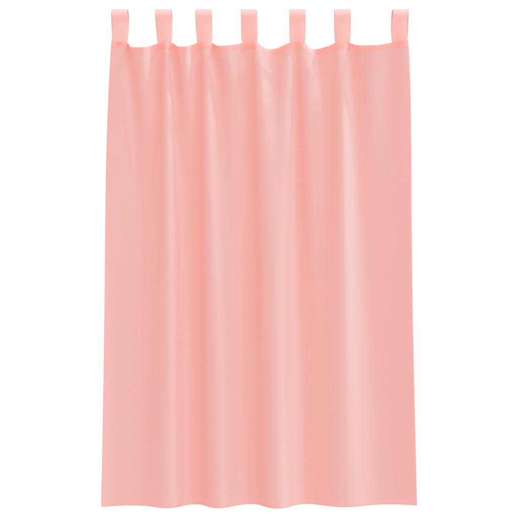vidaXL Perdele Voile cu Bucle 2 buc Roz 140x175 cm vidaXL Perdele Voile cu Bucle 2 buc Roz 140x175 cm