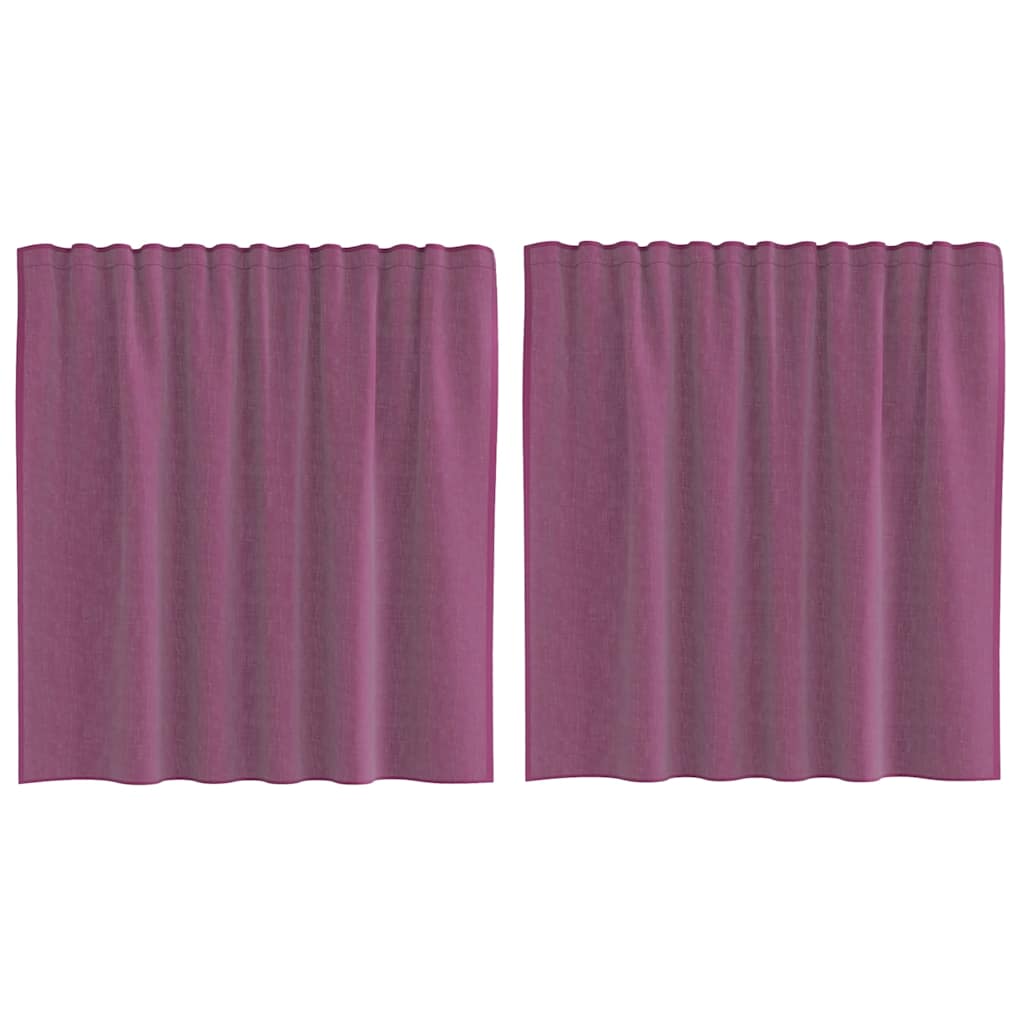 vidaXL Perdele Voile cu Bucle 2 buc Violet 140x140 cm