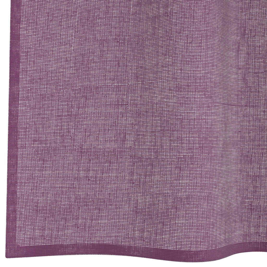 vidaXL Perdele Voile cu Bucle 2 buc Violet 140x225 cm vidaXL Perdele Voile cu Bucle 2 buc Violet 140x225 cm