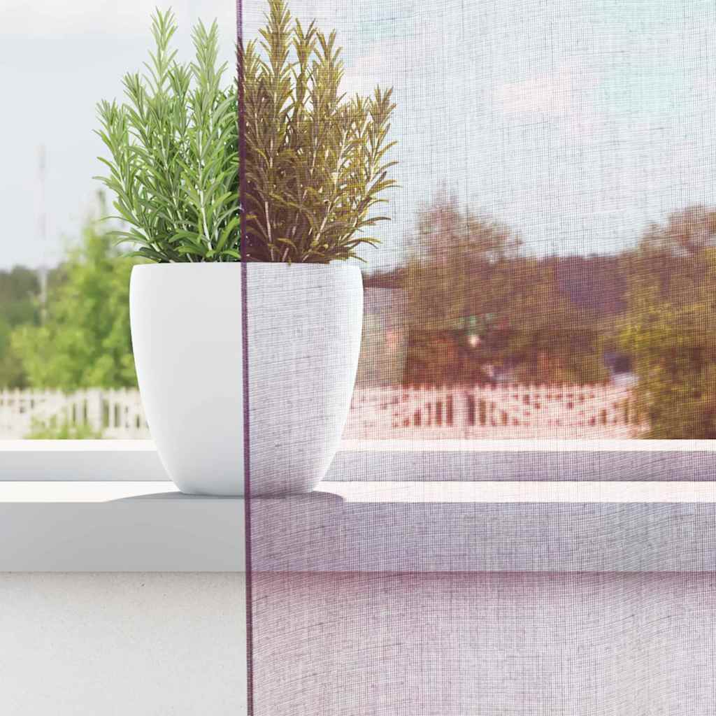 vidaXL Perdele Voile cu Bucle 2 buc Violet 140x245 cm