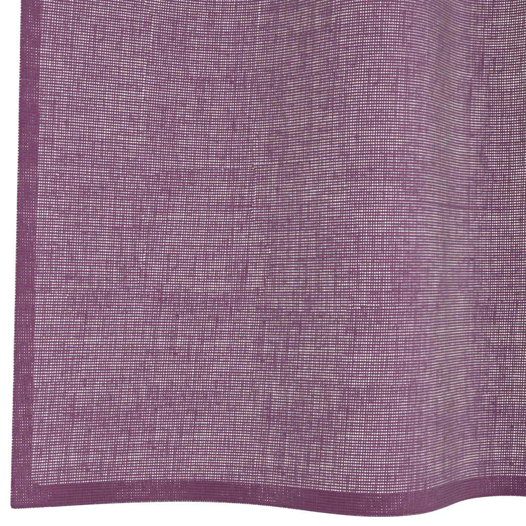 vidaXL Perdele Voile cu Bucle 2 buc Violet 140x245 cm