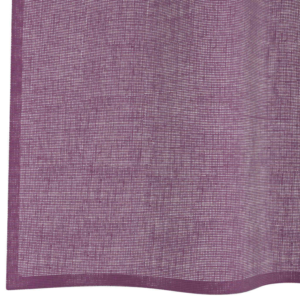 vidaXL Perdele Voile cu Bucle 2 buc Violet 140x260 cm