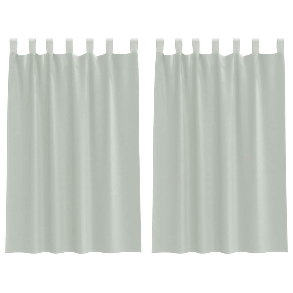 vidaXL Perdele Voile cu Bucle 2 buc Gri deschis 140x175 cm vidaXL Perdele Voile cu Bucle 2 buc Gri deschis 140x175 cm