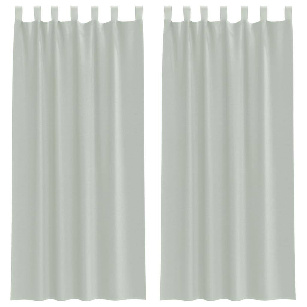 vidaXL Perdele voal cu bucle 2 buc Gri deschis 140x225 cm vidaXL Perdele voal cu bucle 2 buc Gri deschis 140x225 cm