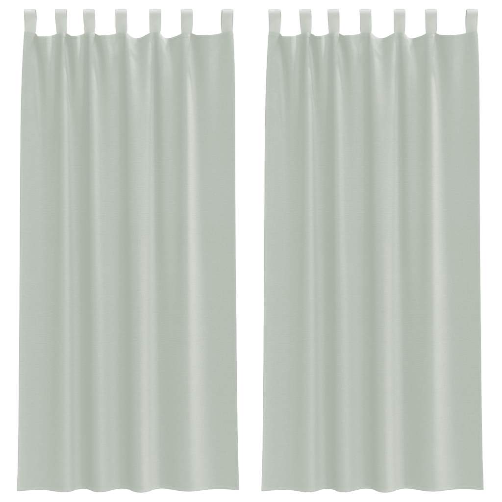 vidaXL Perdele Voile cu Bucle 2 buc Gri deschis 140x245 cm vidaXL Perdele Voile cu Bucle 2 buc Gri deschis 140x245 cm
