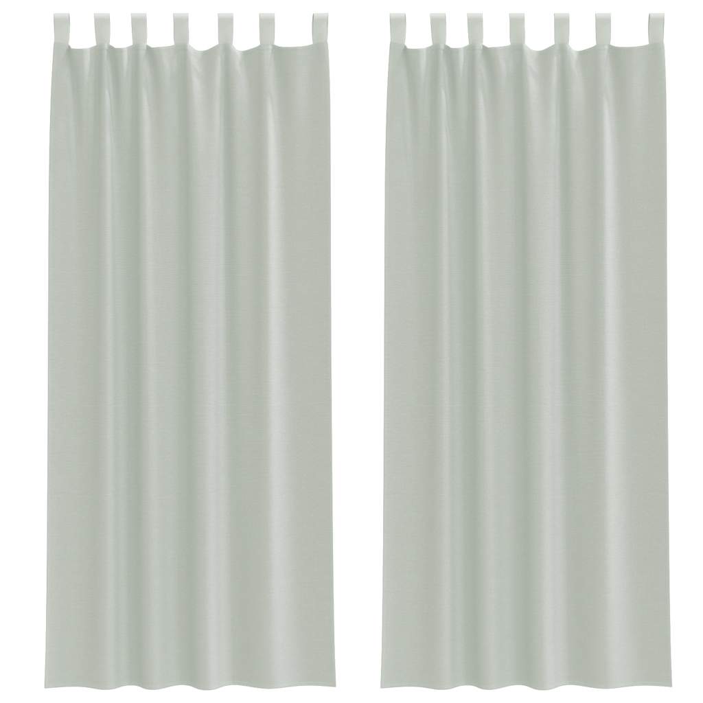 vidaXL Perdele voal cu bucle 2 buc Gri deschis 140x260 cm vidaXL Perdele voal cu bucle 2 buc Gri deschis 140x260 cm