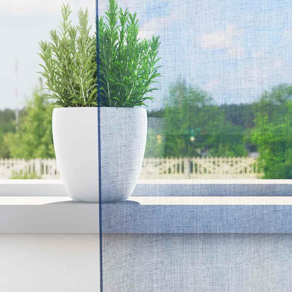 vidaXL Perdele Voile cu Bucle 2 buc Albastru Regal 140x260 cm