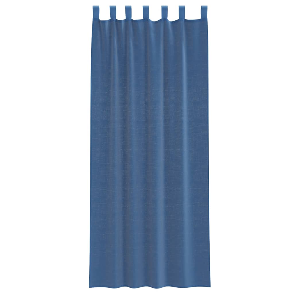 vidaXL Perdele Voile cu Bucle 2 buc Albastru Regal 140x260 cm