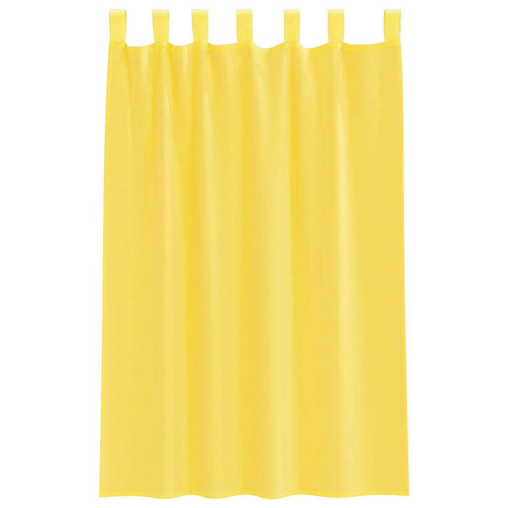 vidaXL Perdele Voile cu Bucle 2 buc Galben 140x175 cm vidaXL Perdele Voile cu Bucle 2 buc Galben 140x175 cm