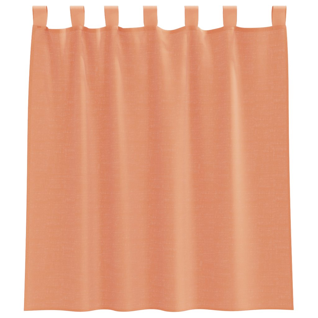 vidaXL Perdele Voile cu Bucle 2 buc Terracota 140x140 cm vidaXL Perdele Voile cu Bucle 2 buc Terracota 140x140 cm