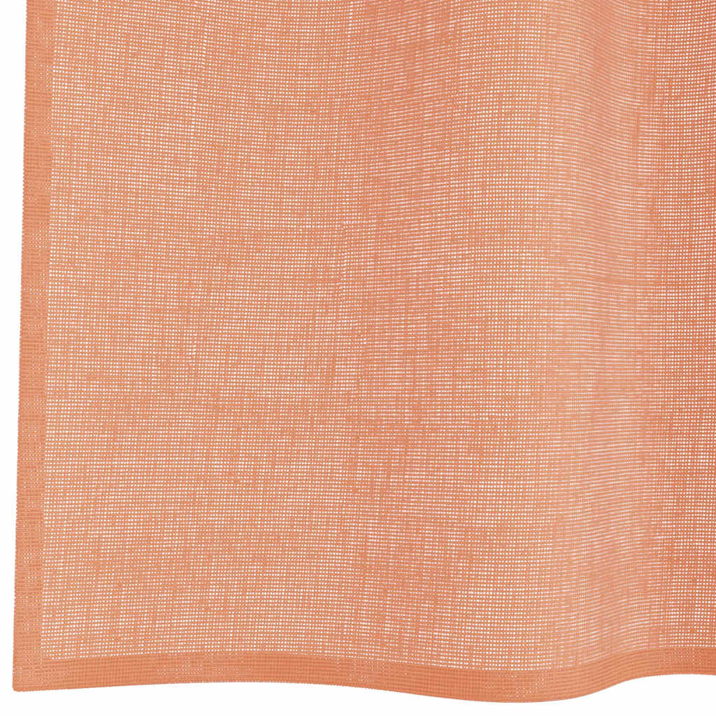 vidaXL Perdele Voile cu Bucle 2 buc Terracota 140x140 cm vidaXL Perdele Voile cu Bucle 2 buc Terracota 140x140 cm