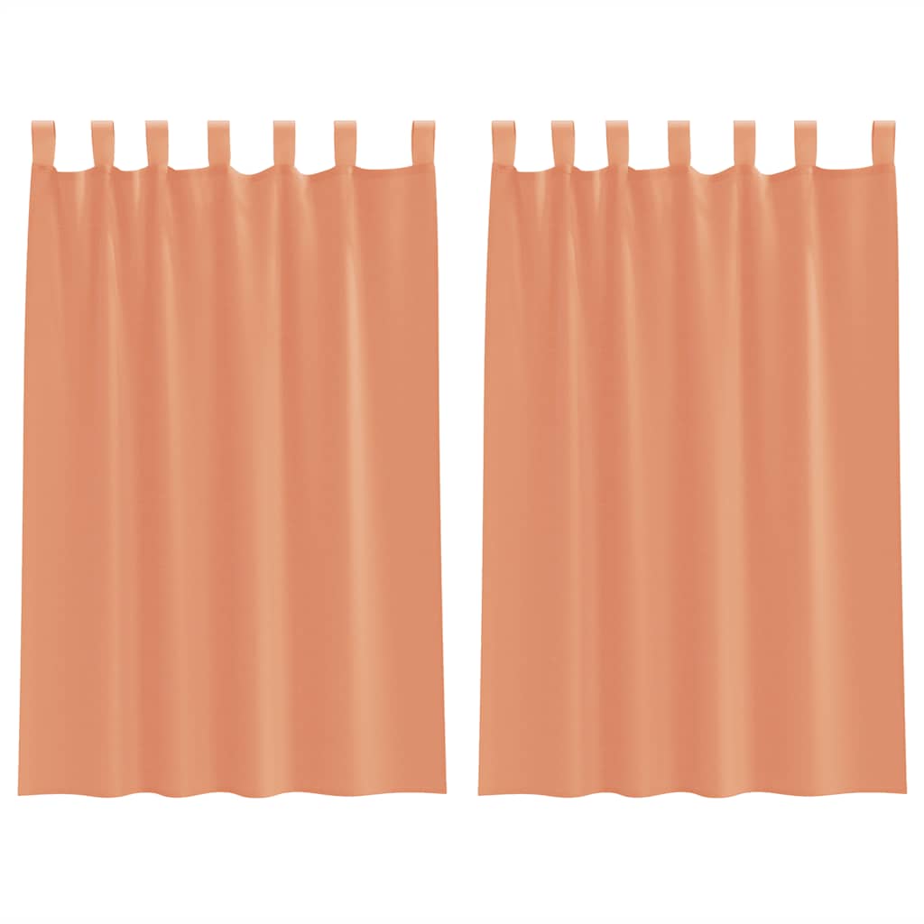 vidaXL Perdele Voile cu Bucle 2 buc Terracota 140x175 cm vidaXL Perdele Voile cu Bucle 2 buc Terracota 140x175 cm