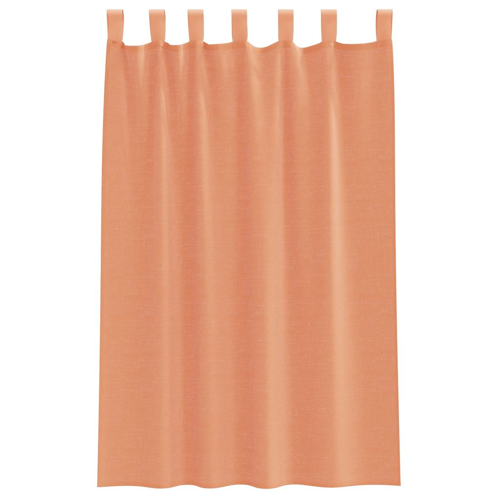 vidaXL Perdele Voile cu Bucle 2 buc Terracota 140x175 cm vidaXL Perdele Voile cu Bucle 2 buc Terracota 140x175 cm