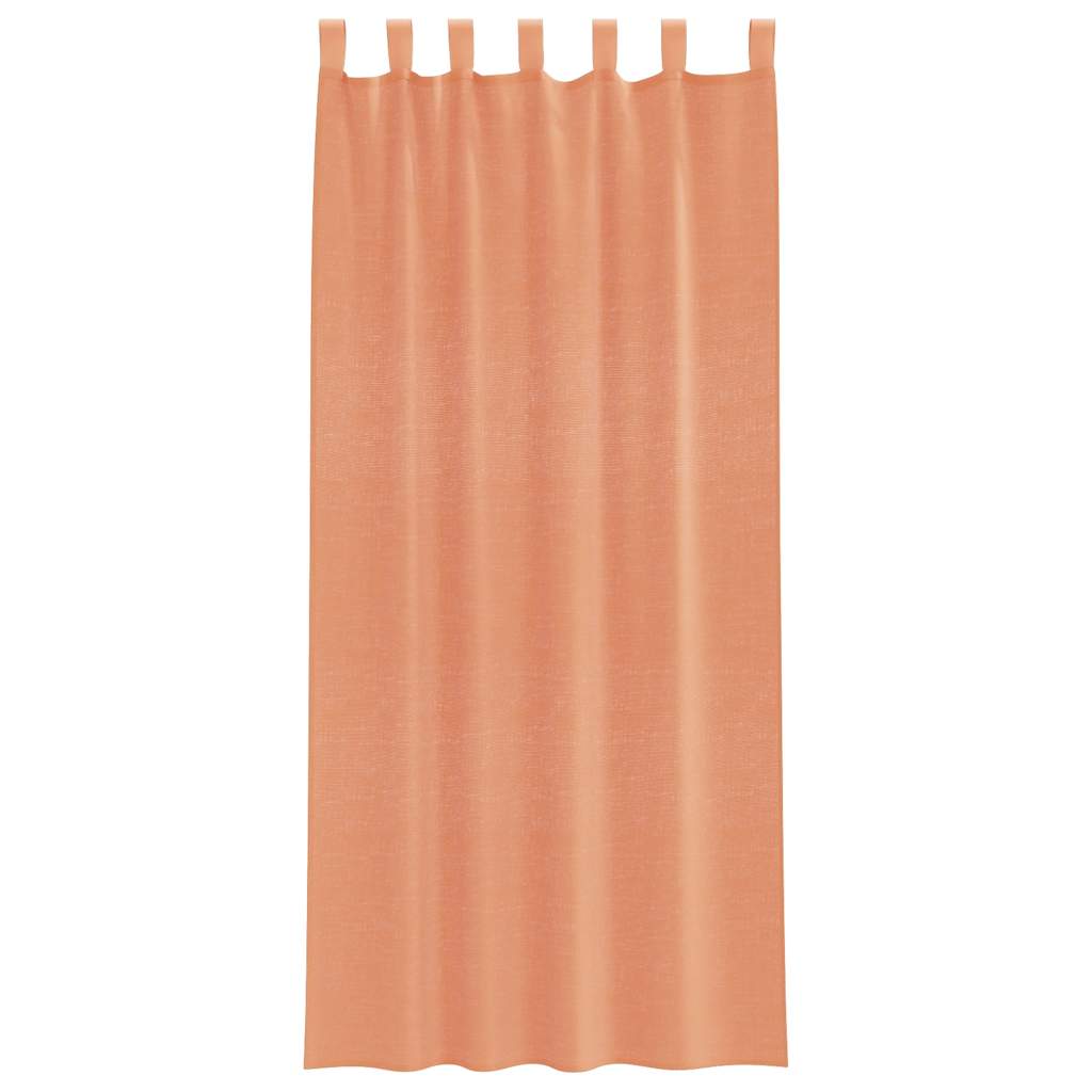 vidaXL Perdele Voile cu Bucle 2 buc Terracota 140x225 cm vidaXL Perdele Voile cu Bucle 2 buc Terracota 140x225 cm
