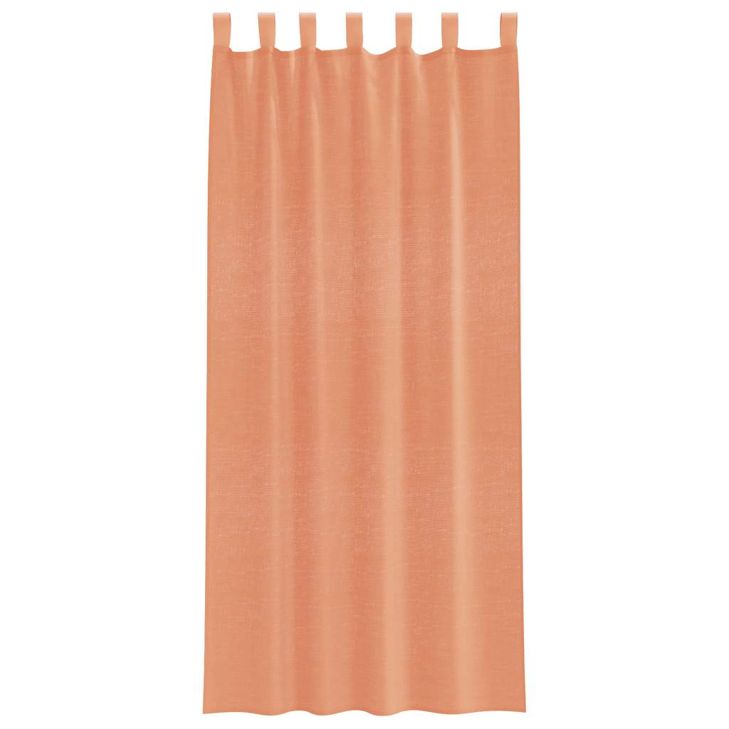 vidaXL Perdele Voile cu Bucle 2 buc Terracota 140x245 cm vidaXL Perdele Voile cu Bucle 2 buc Terracota 140x245 cm