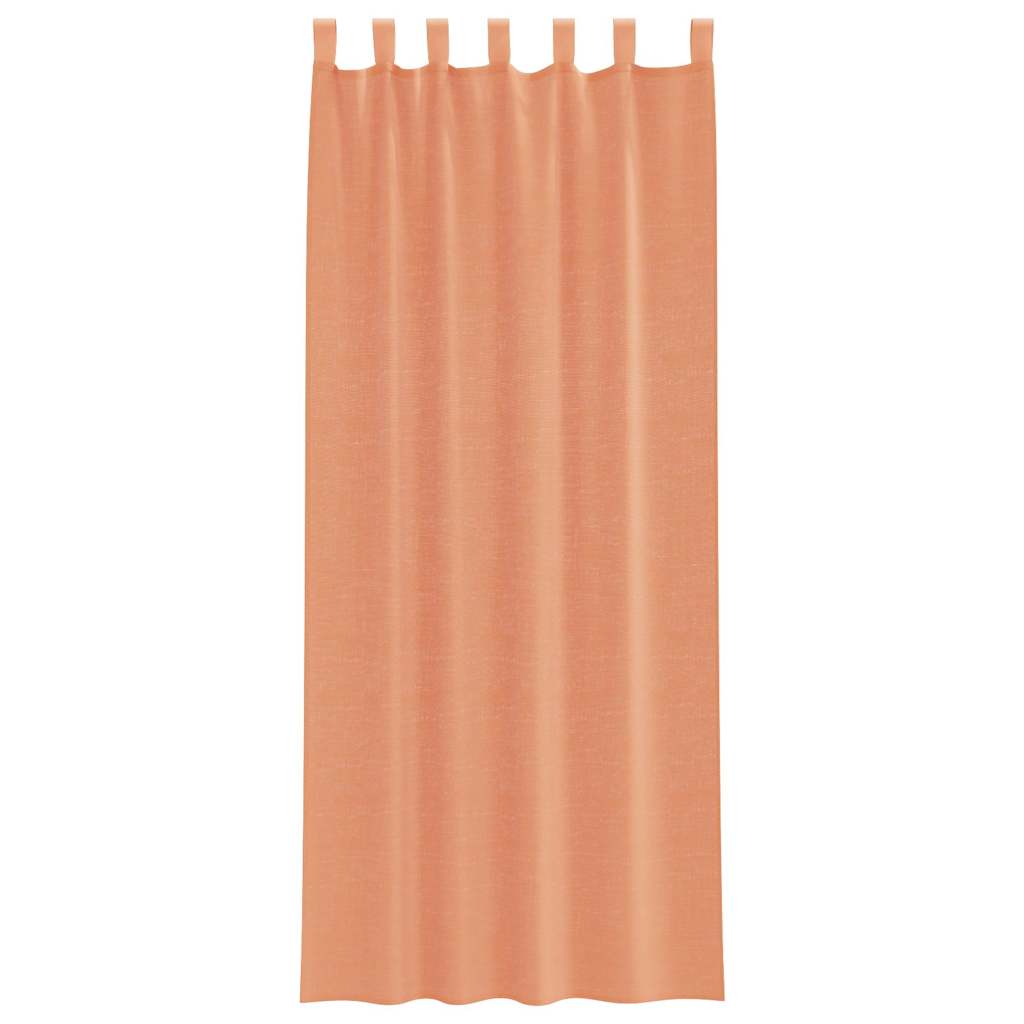 vidaXL Perdele Voile cu Bucle 2 buc Terracota 140x260 cm vidaXL Perdele Voile cu Bucle 2 buc Terracota 140x260 cm