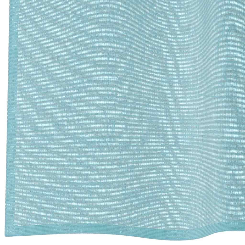 vidaXL Perdele Voile cu Bucle 2 buc Turcoaz 140x245 cm vidaXL Perdele Voile cu Bucle 2 buc Turcoaz 140x245 cm