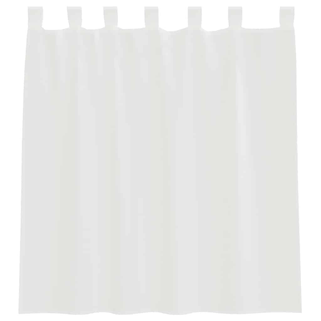 vidaXL Perdele Voile cu Bucle 2 buc Alb 140x140 cm