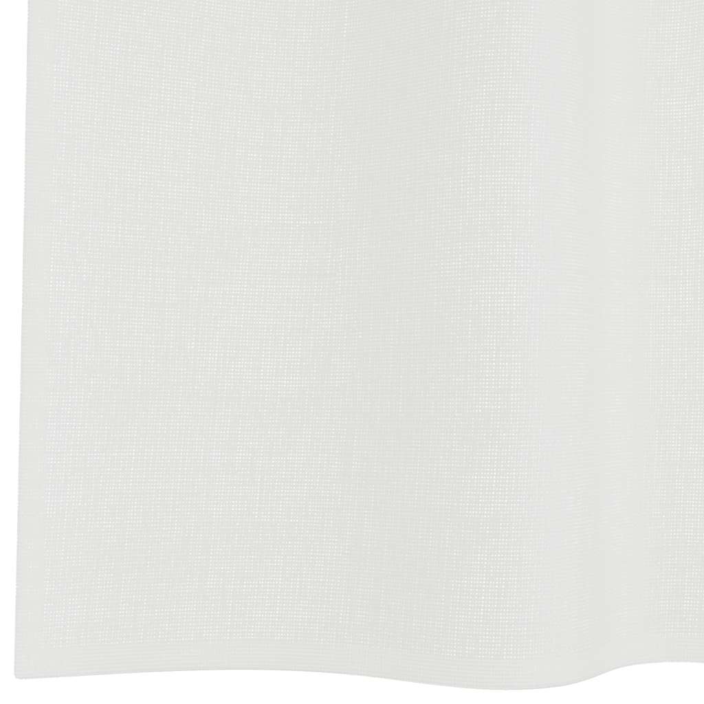 vidaXL Perdele Voile cu Bucle 2 buc Alb 140x140 cm